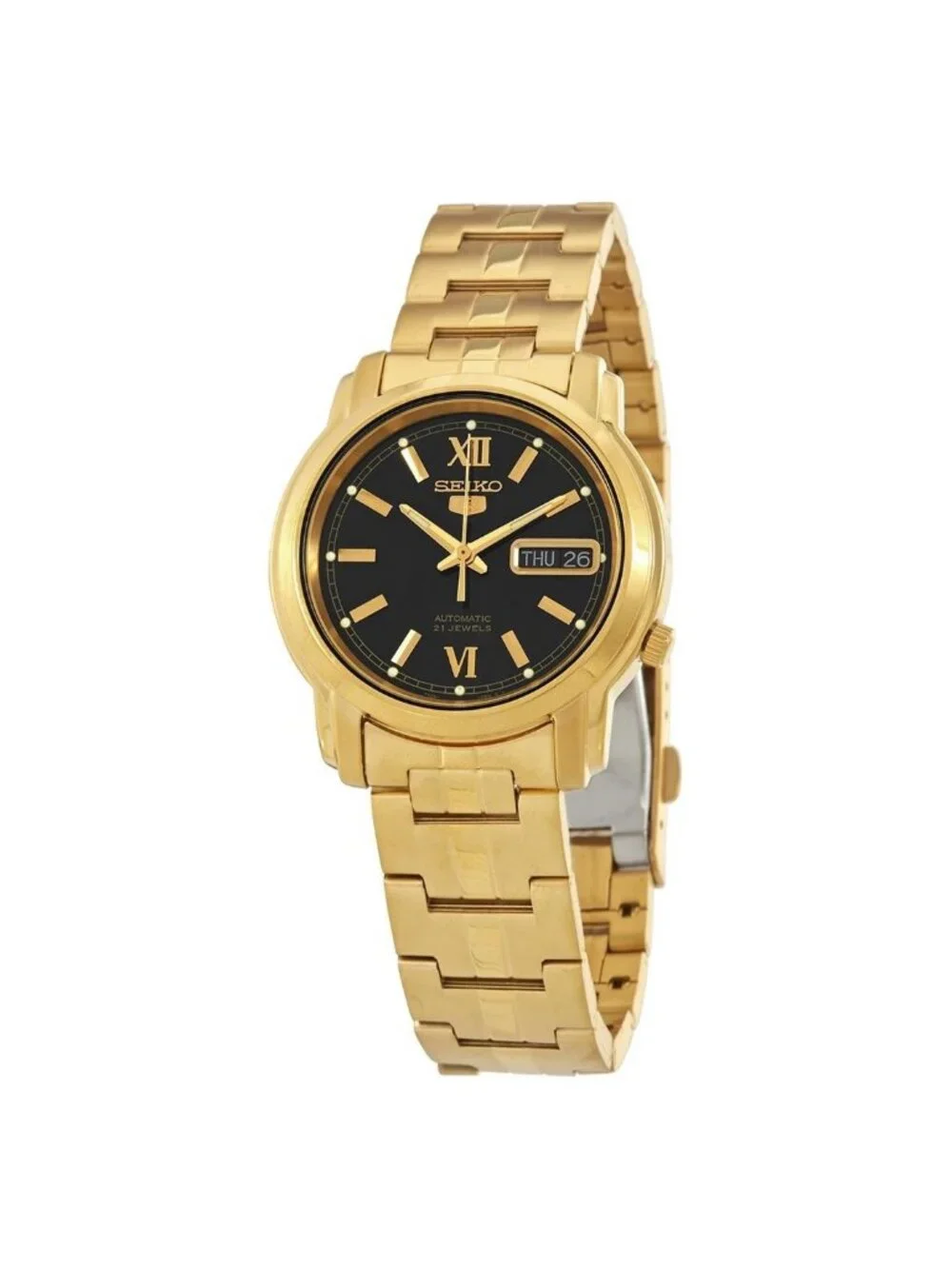 NWT Seiko 5 Automatic Black Dial Men's Watch